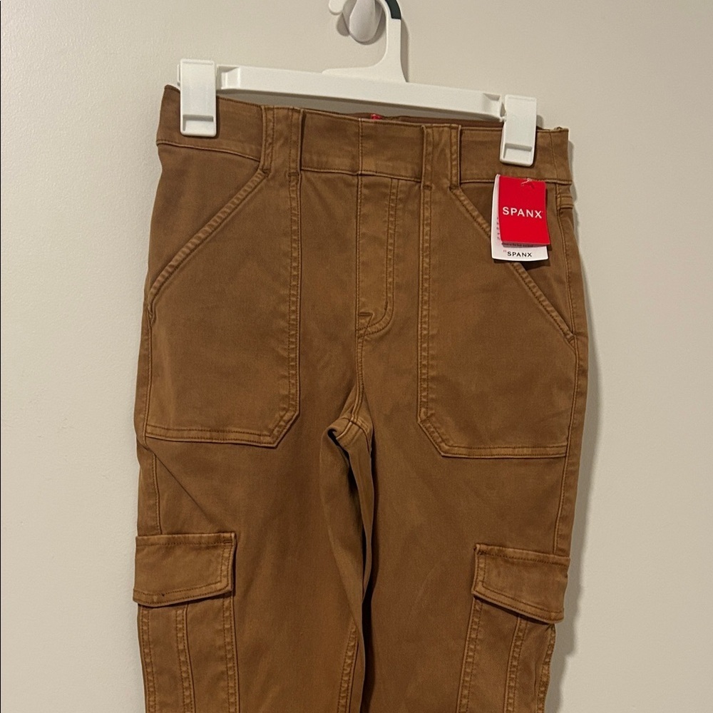 SPANX Tan Cargo Jogger Pants